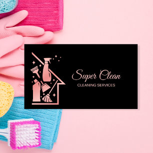 Maid Cleaning House professional Cleaning Services Business Card