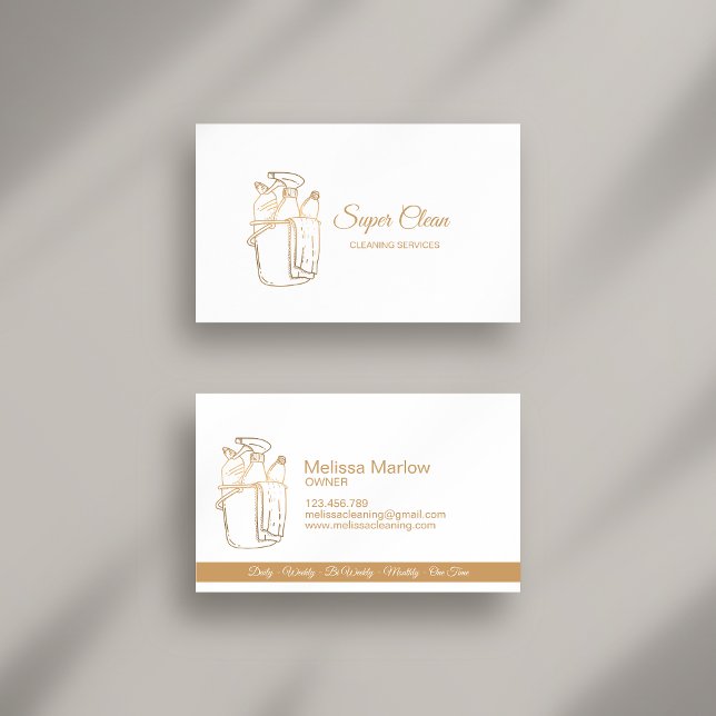 Maid Cleaning House professional Cleaning Services Business Card (Creator Uploaded)