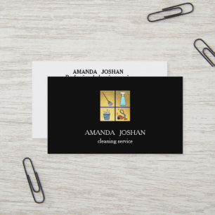 Maid Cleaning House professional Cleaning Services Business Card
