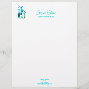 Maid Cleaning House professional Cleaning Services Custom Letterhead
