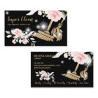 Maid Cleaning House Sparkling Gold Floral Business
