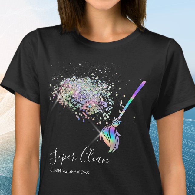 Maid Cleaning House Sparkling Holograph T-Shirt (Creator Uploaded)