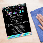 Maid Cleaning House Sparkling Holographic Flyer<br><div class="desc">Maid Cleaning House Sparkling Holographic</div>