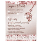 Maid Cleaning House Sparkling Rose Gold