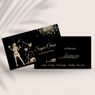 Maid Cleaning Housekeeping Office Cleaning Service Business Card