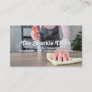 Maid Cleaning Office Business Card