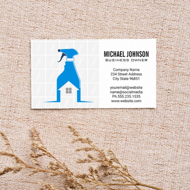 Maid Cleaning Service | Clean Spray Business Card (Creator Uploaded)