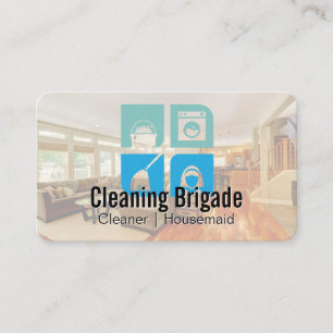 Maid Cleaning Services Sanitising Business Card