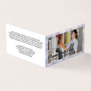 Maid Dusting Books Business Card