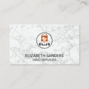 Maid Icon   Marble Business Card