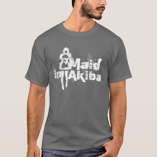 Maid in Akiba Basic Dark T-Shirt (Front)
