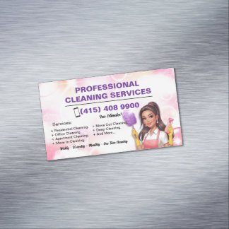 Maid Janitorial Lady Business Card House Cleaning