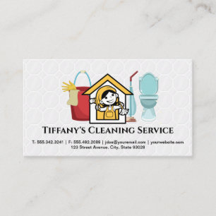 Maid Logo Cleaning Supplies and Equipment Business Card
