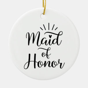 Maid Of Honor Ceramic Tree Decoration