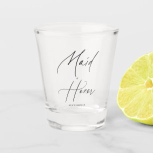 Maid Of Honor Chic Script Shot Glass