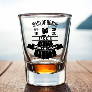 Maid of Honor Custom Dress Wedding Favor Shot Glass