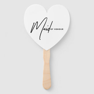 “Maid of Honor” Heart-Shaped Elegant Gift Hand Fan