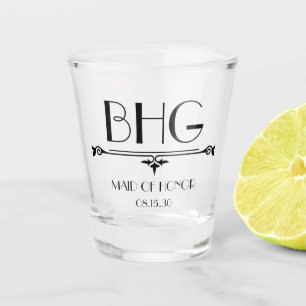 Maid of Honor Initials Shot Glass