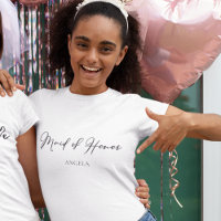 Maid of Honor Personalized Chic Minimalist Wedding