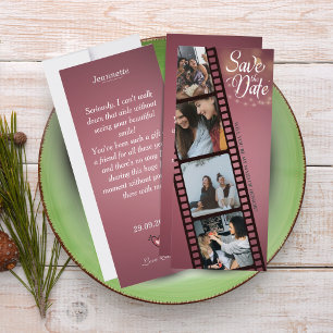 Maid of Honor Proposal Card with 4-Photo Collage