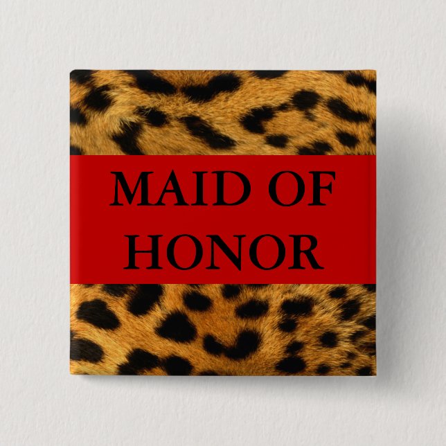 Maid of Honour 15 Cm Square Badge (Front)