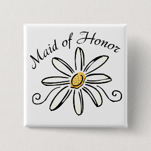 Maid of Honour 15 Cm Square Badge