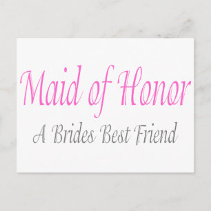 Maid Of Honour (A Brides Best Friend) Postcard