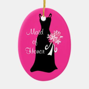 Maid of Honour Black Dress Ornament