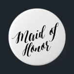 Maid of Honour Black Script Button<br><div class="desc"></div>