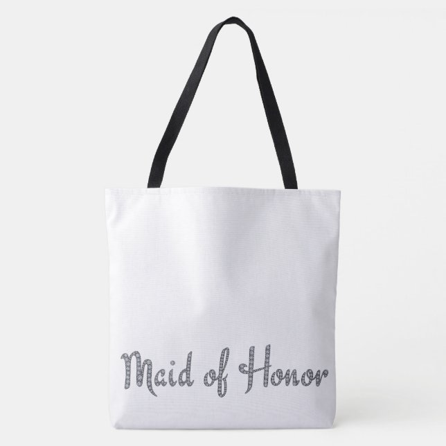 Maid of Honour bling with custom background colour Tote Bag (Front)