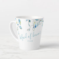 Maid of Honour Blue Watercolor Orchid Mug