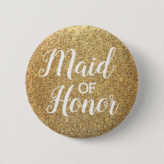 Maid of Honour Bridal Shower 6 Cm Round Badge (Front)