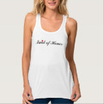 Maid of Honour Bridal Shower Wedding Party Tank To<br><div class="desc">Lovely,  beautiful,  flowy,  elegant,  fun,  Maid of Honour women's ladies comfortable soft,  flattering draped silhouette,  racerback fashion tank top. Stylish tank top for bridal shower,  bachelorette party,  wedding party.</div>