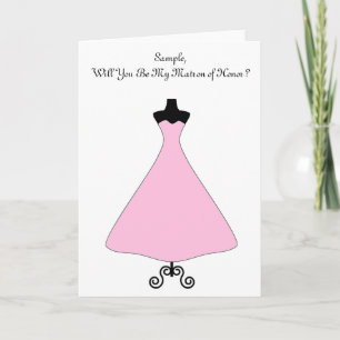 Maid of Honour/Bridesmaid Card