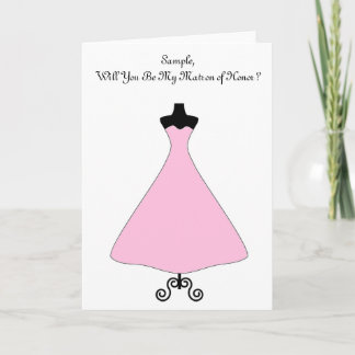 Maid of Honour/Bridesmaid Card