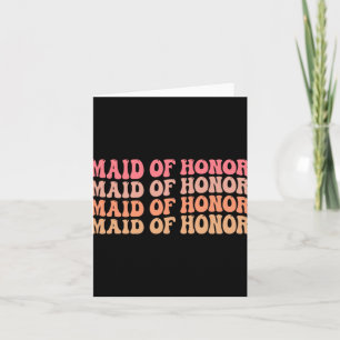 Maid Of Honour Bridesmaid Wedding Bridal Party Bac Card