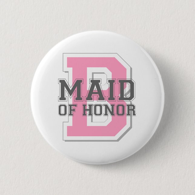 Maid of Honour Cheer 6 Cm Round Badge (Front)