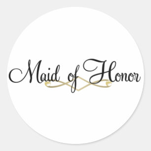 Maid Of Honour Classic Round Sticker