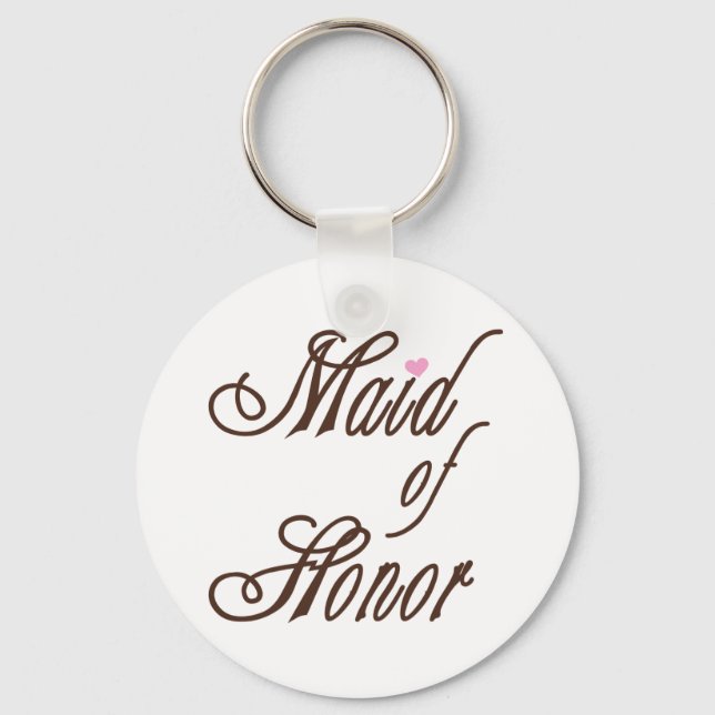Maid of Honour Classy Browns Key Ring (Front)