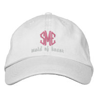 Maid of Honour Custom Wedding Monogram Baseball Ca