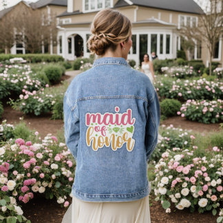 maid of honour cute women's denim jacket