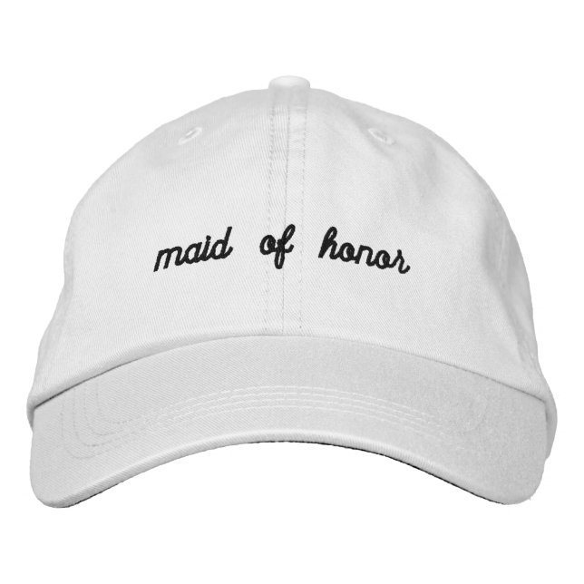 Maid of Honour Embroidered Hat (Front)