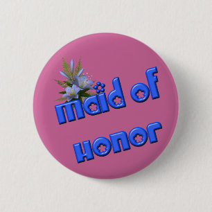 Maid Of Honour Flower Bouquet Cute 6 Cm Round Badge