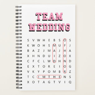Maid of Honour Fun Wedding Word Find Theme Wedding Planner