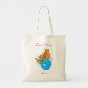 Maid of honour golden-hair mermaid tote bag
