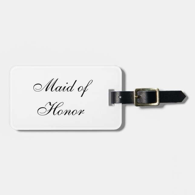 "Maid of Honour" Luggage Tag (Front Horizontal)