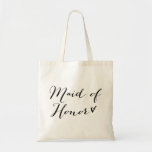 Maid of Honour | Modern Calligraphy Tote Bag<br><div class="desc">Whimsical tote bag for maid of honour featuring modern calligraphy. Other text are available in my store.</div>