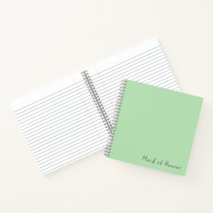 Maid of Honour Notebook (Sage Green)