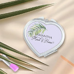 Maid of Honour Palm Leaf Any Colour Bridal Party Makeup Mirror<br><div class="desc">Bridal party gift to personalise for your Maid of Honour - or anyone in your wedding party. Maid of Honour is lettered in swirly handwritten calligraphy and, you can easily switch this to a different role, by entering the design tool. The design features a watercolor tropical palm leaf and you...</div>