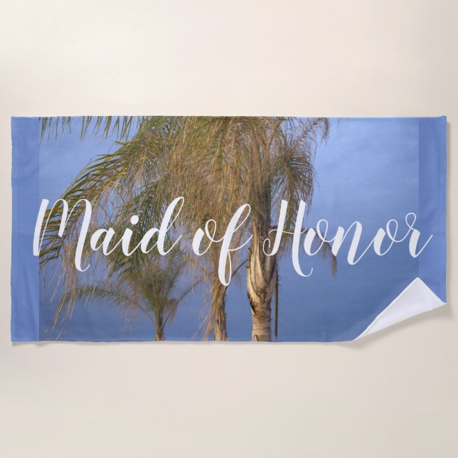 Maid of Honour Palm Trees Beach Towel (Front)